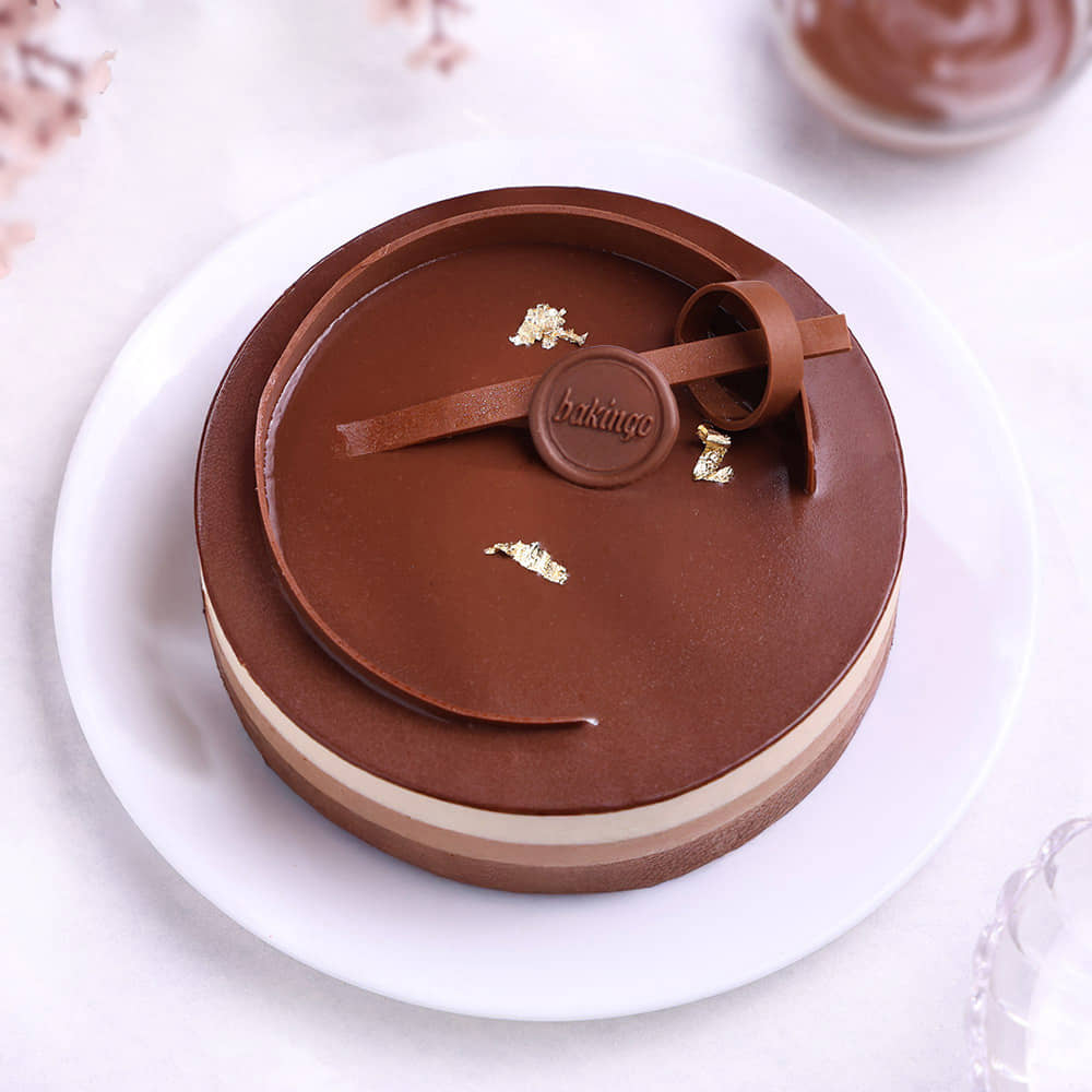 Top View Trio Mousse Cake