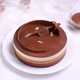 Side View Trio Mousse Cake