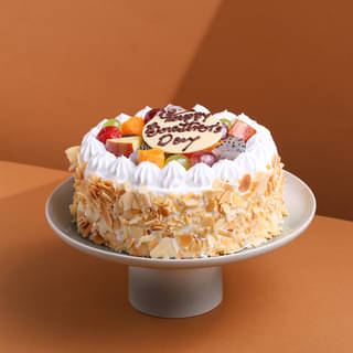Side View of Brother's Day 2025 Tropical Fruit Cake