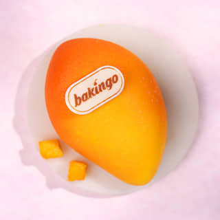 Top View of Mango Shape Dessert Aamingo Top View of Mango Shape Dessert Aamingo