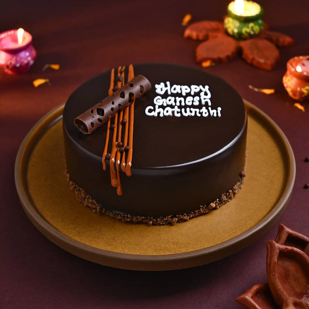 Ganesh Chaturthi Choco Truffle Cake