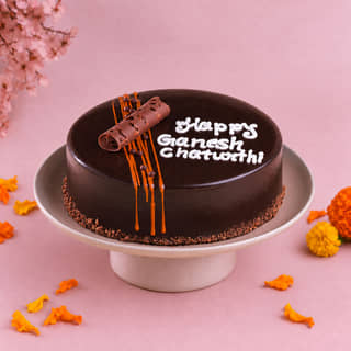 side view Ganesh Chaturthi Choco Truffle Cake side view Ganesh Chaturthi Choco Truffle Cake