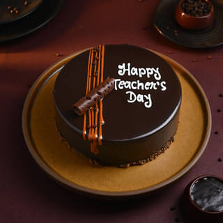 Round Teachers Day Delight Truffle Cake