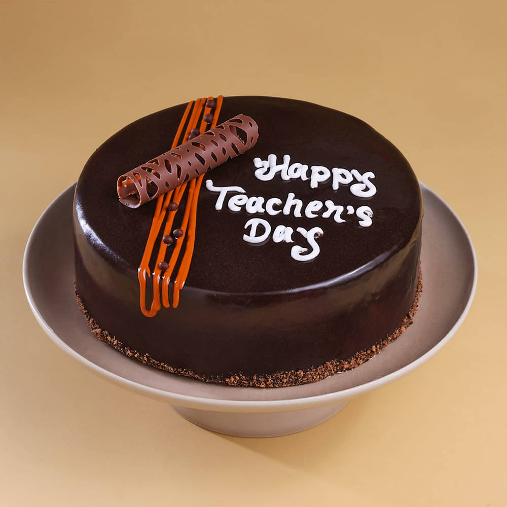 Round Teachers Day Delight Truffle Cake