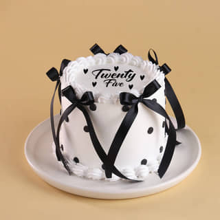 Twenty Fifth Polka Dots Birthday Cake Twenty Fifth Polka Dots Birthday Cake