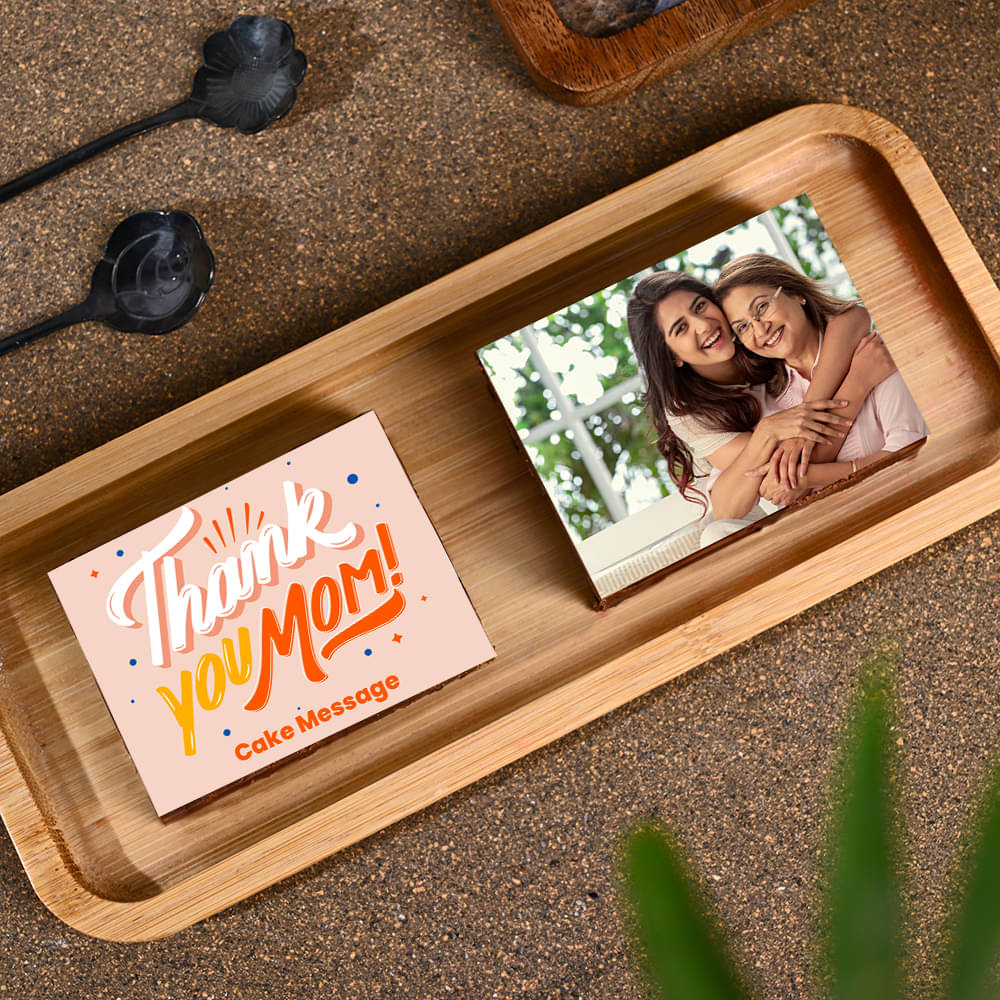 Twin Photo Walnut Brownies For Mom