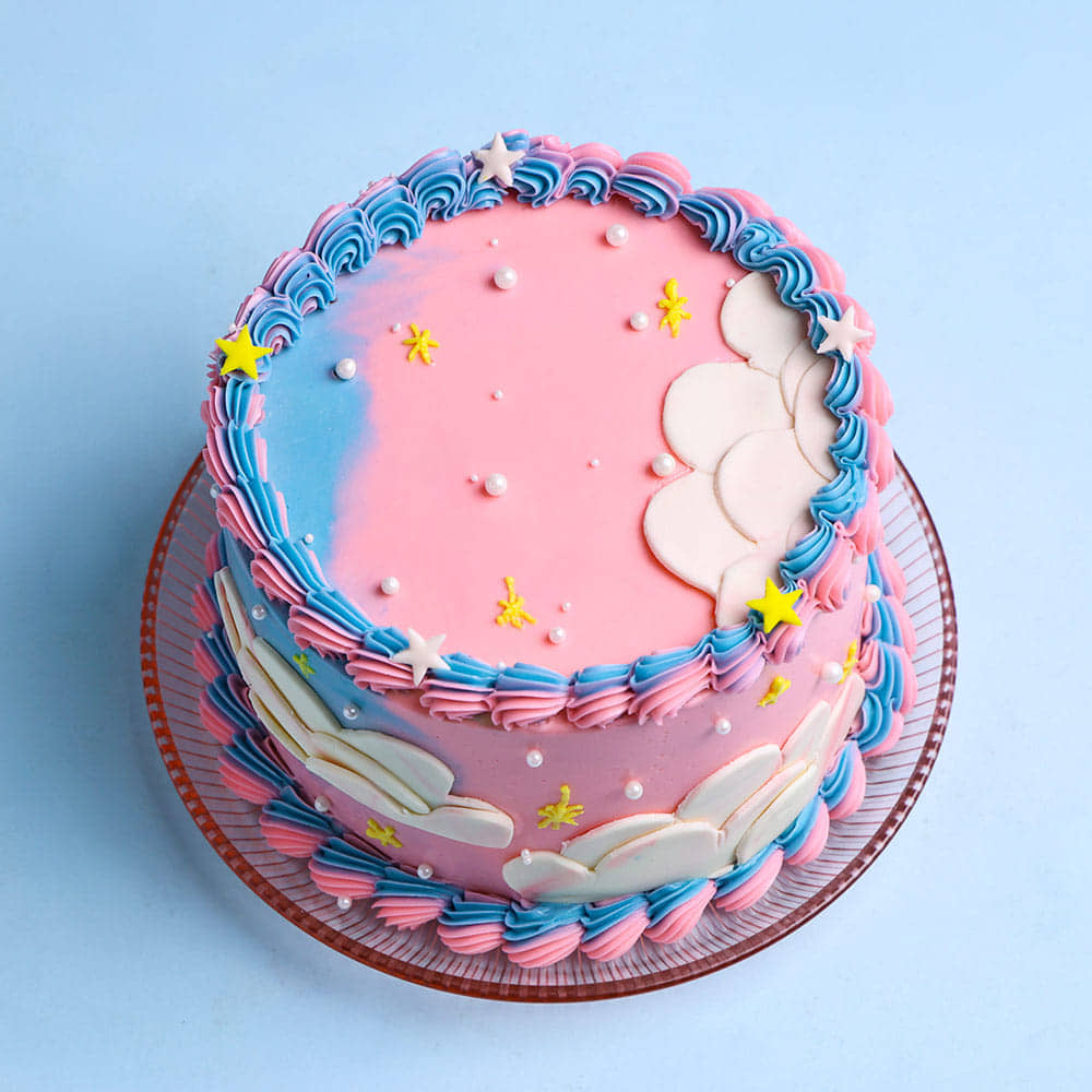 Twinkling Stars N Clouds Cake