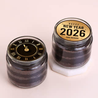 Duo New Year Choco Jar Cakes