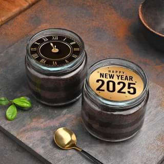 Duo New Year Choco Jar Cakes