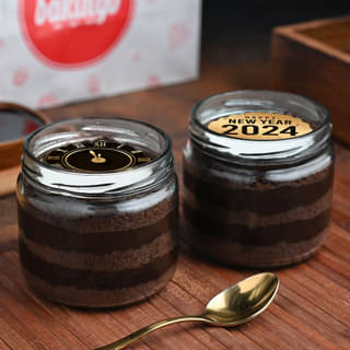 Duo New Year Choco Jar Cakes