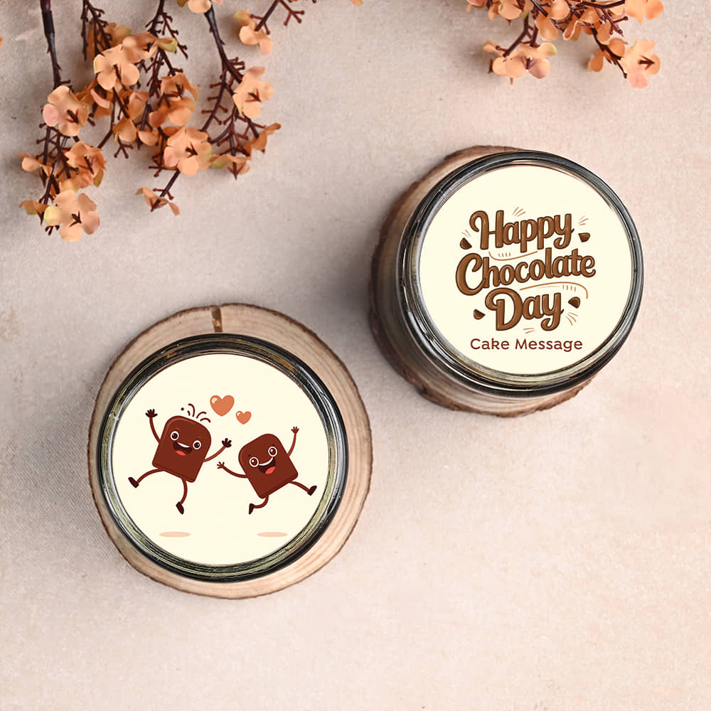 Two Chocolate Day Choco Jar Cakes