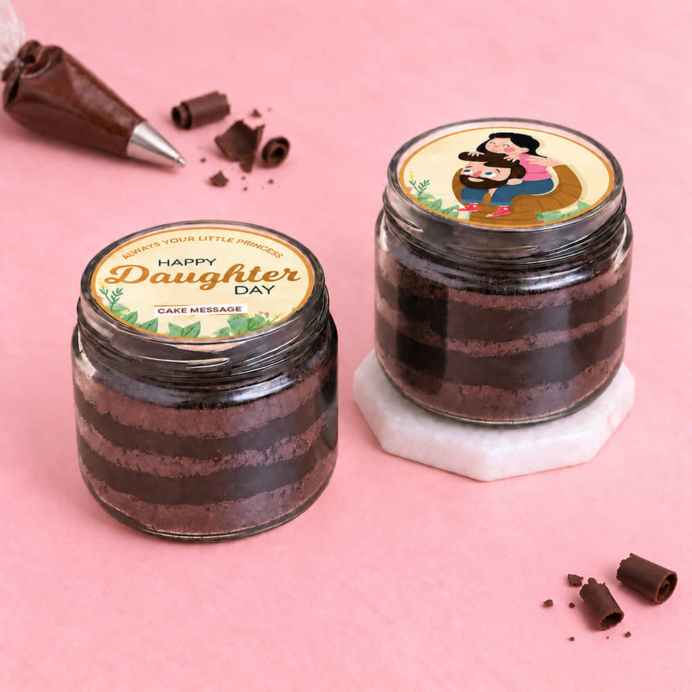 Two Daughters Day Choco Jar Cakes