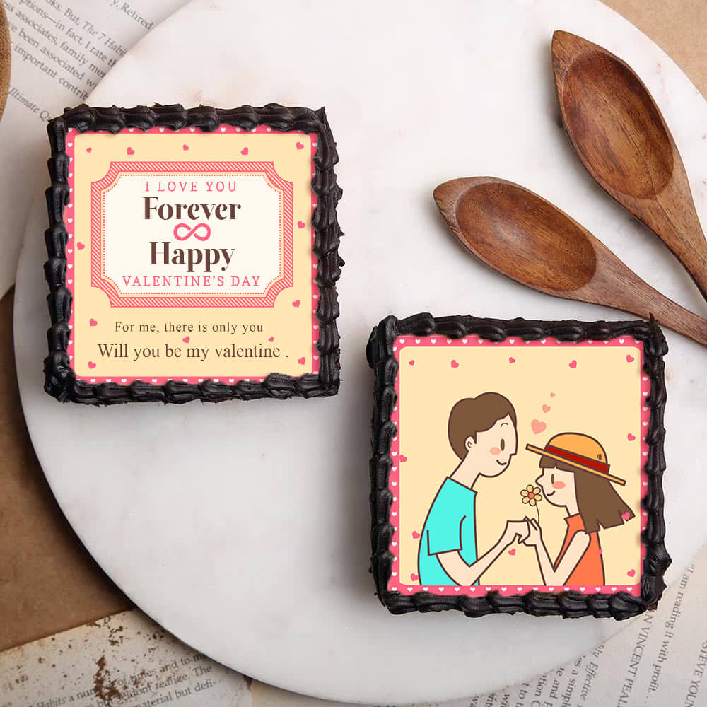 Top View of Delicious Valentine Day Brownies