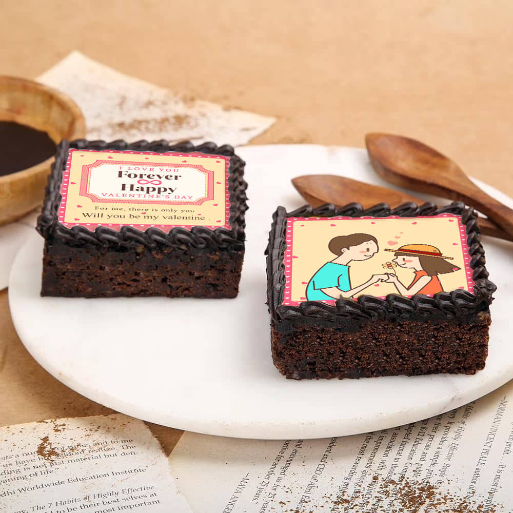 Side View of Delicious Valentine Day Brownies