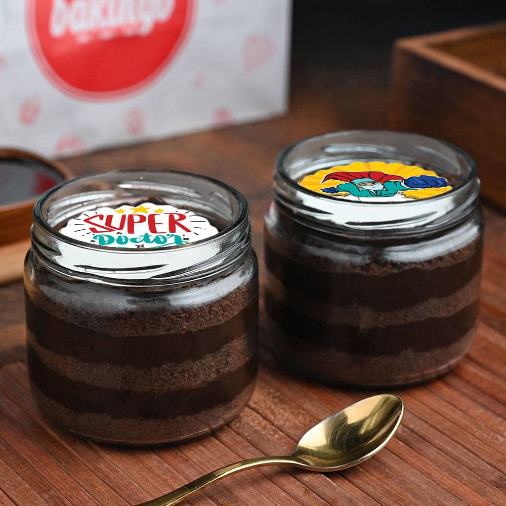 Two Doctors Day Chocolate Jar Cakes