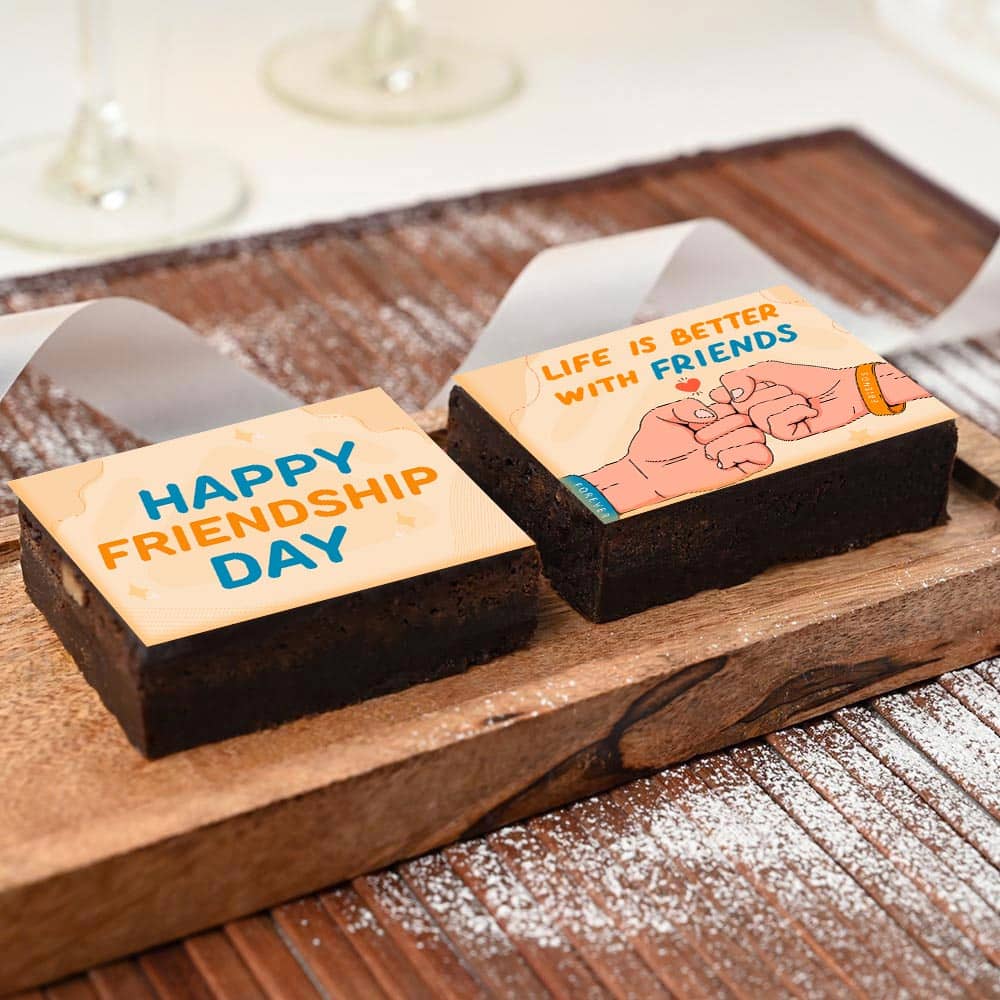 Two Friendship Day Brownies Two Friendship Day Brownies
