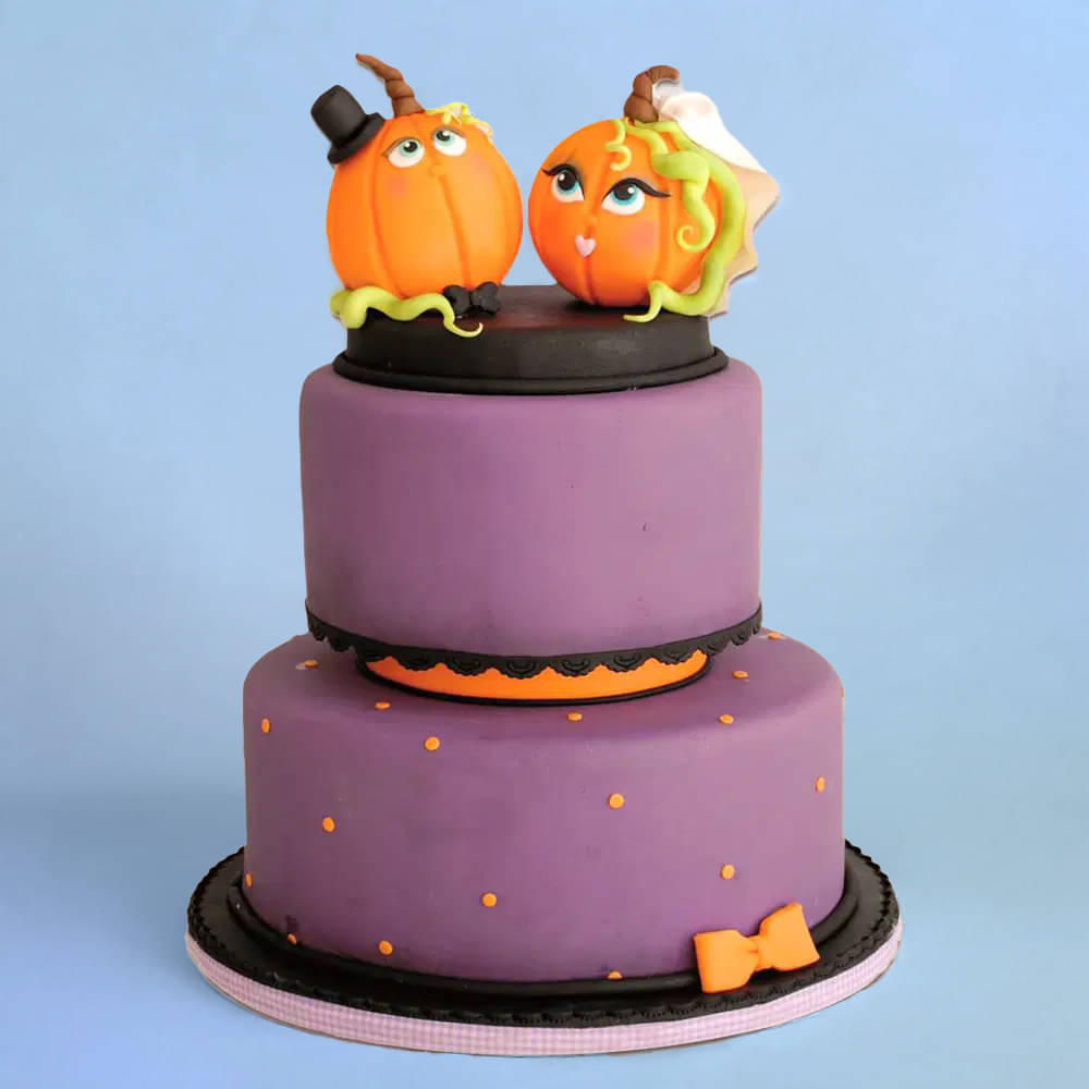Purple Halloween Theme Cake