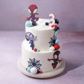 Two-Tier Spiderverse Cake Two-Tier Spiderverse Cake