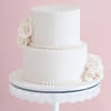 Two Tier White Floral Cake