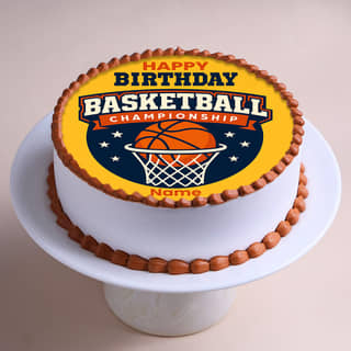 Side View of Basketball Fan Birthday Cake Side View of Basketball Fan Birthday Cake