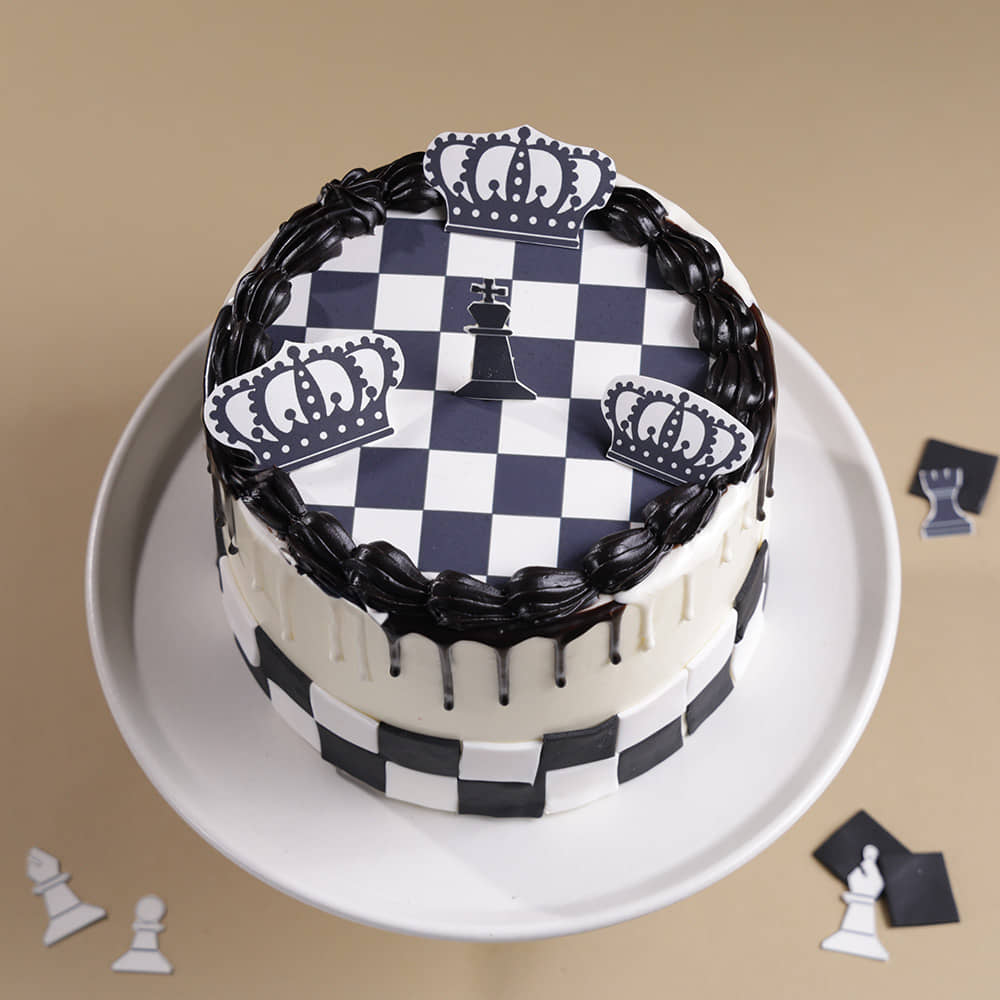 Top View of Ultimate Champion Chess Cake