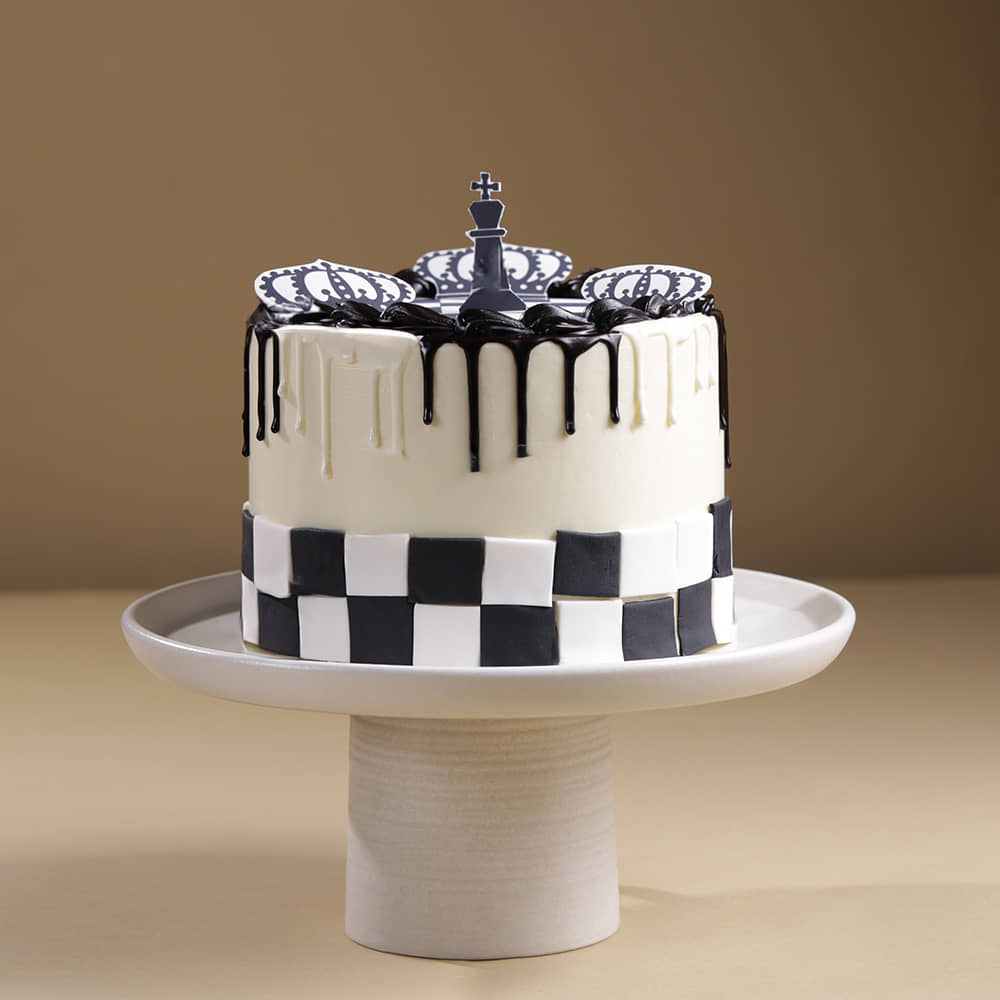 Side View of Ultimate Champion Chess Cake