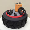 Top View of Ultimate Gym Enthusiast Fondant Cake