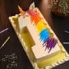 Unicorn Number Cake