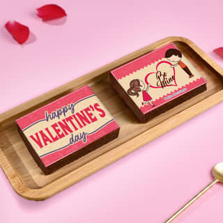 Valentine Choco Walnut Poster Brownie Duo