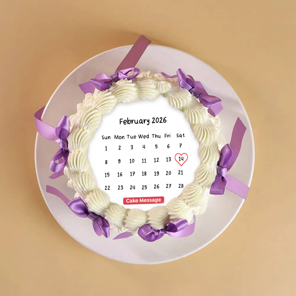 Valentines Day Ribbon Cake