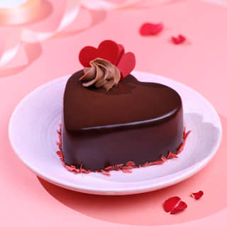 Heart Shaped Dark Choco Berry Bento Cake