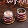 Valentines Red Velvet Photo Jar Cakes