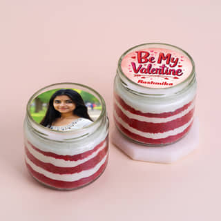 Valentines Special Red Velvet Jar Cakes Valentines Special Red Velvet Jar Cakes
