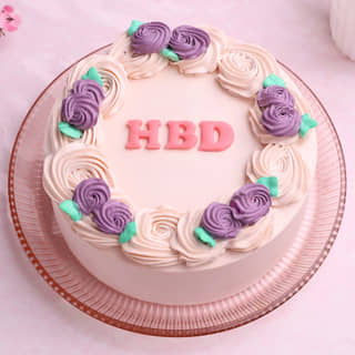 Top View of Rosette Birthday Cake
