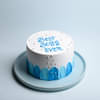 Vanilla Sprinkle Blue Boss Day Cake
