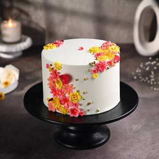 Vibrant Floral Wedding Cake