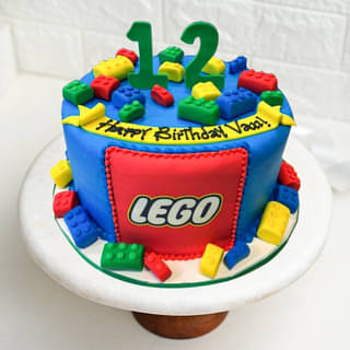 Vibrant Fondant Lego Cake