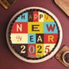 Colorful Happy New Year Photo Cake