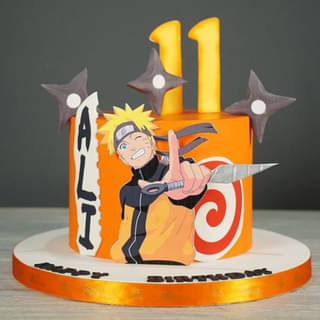 Order Vibrant Naruto Fondant Cake Online 