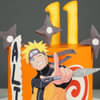 Zoomed View of Vibrant Naruto Fondant Cake