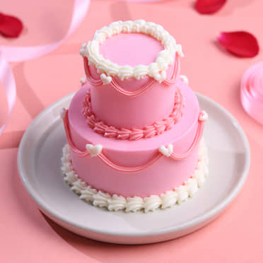 Vintage Love Two Tiered Bento Cake