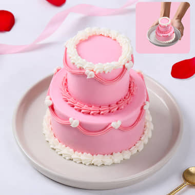 Vintage Love Two Tiered Bento Cake