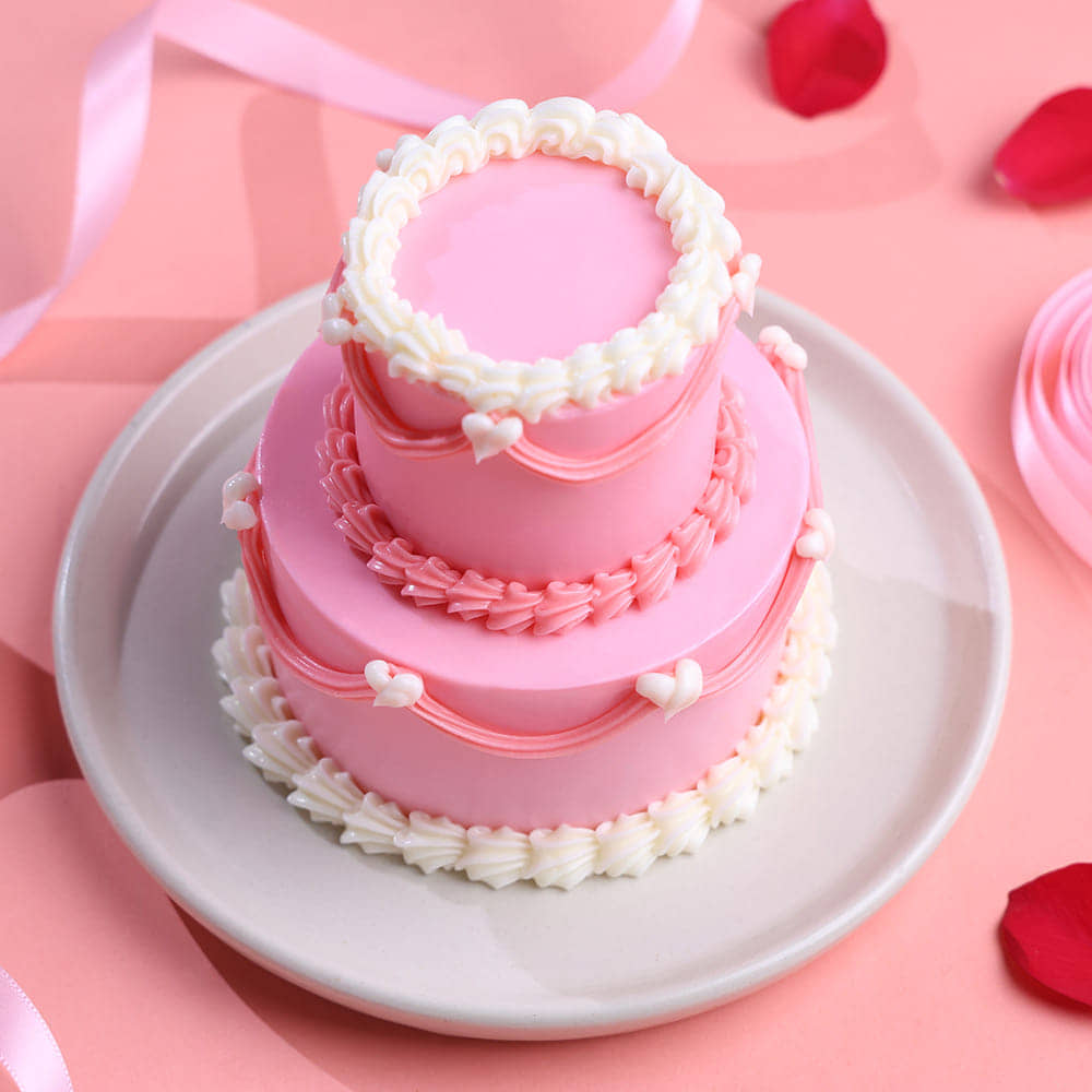 Vintage Love Two Tiered Bento Cake