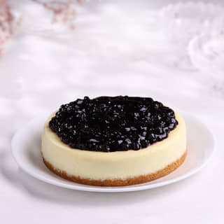 Side View of Blueberry Cheesecake