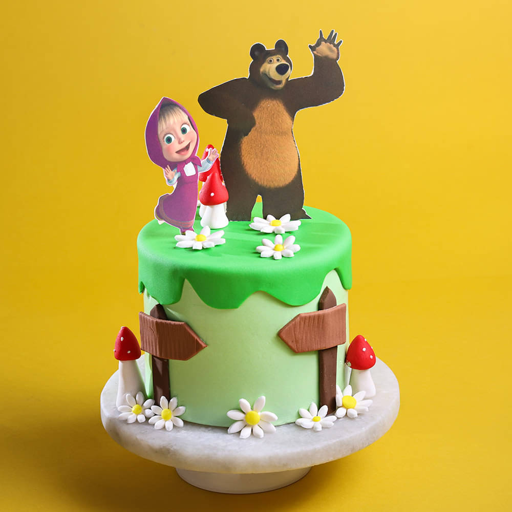 Whimsical Masha N Bear Party Cake