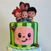 Top View of Whimsical Fondant Cake