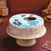 Top View of Mens Day Photo Cake