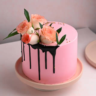 Pink Rose Cake for Women's Day