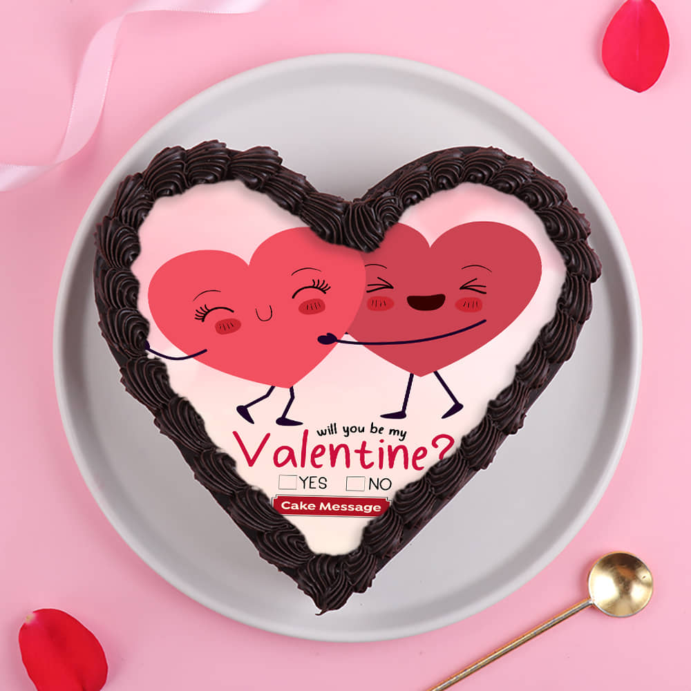Will You Be Mine Valentine Cake
