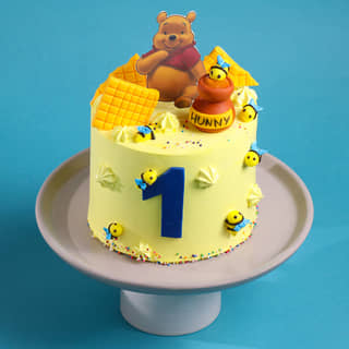 Side View of Winnie the Pooh Joy Cake
